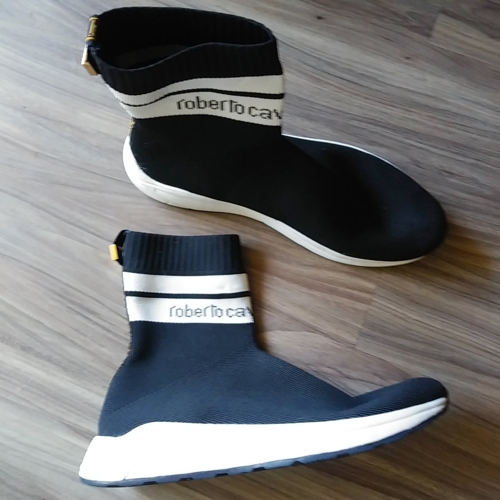Roberto cavalli sport logo sock sneaker